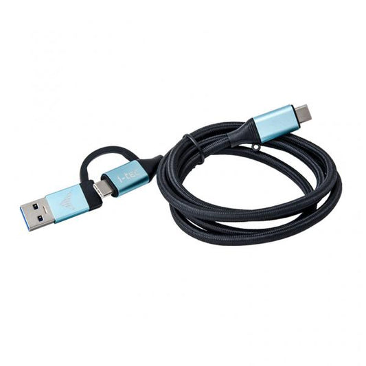 i-tec C31USBCACBL cavo USB 1 m USB 3.2 Gen 1 (3.1 Gen 1) USB C Nero, Blu [C31USBCACBL]