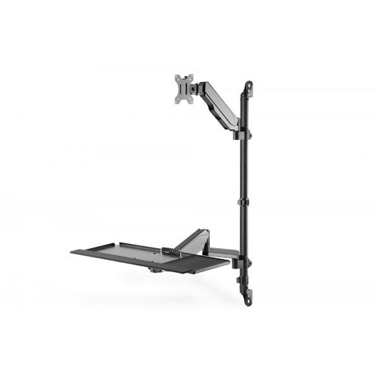 Digitus Sit-Stand Workstation wall single mount - Black [DA-90372]