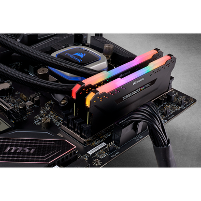 CORSAIR RAM VENGEANCE RGB PRO 16GB 2X8GB DDR4 3600 PC4-28800 C18 1.35V [CMW16GX4M2D3600C18]