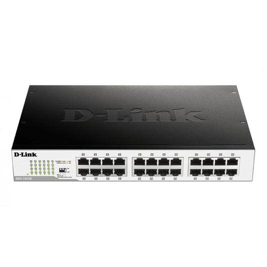 D-Link DGS-1024D switch di rete Non gestito Gigabit Ethernet (10/100/1000) 1U Nero, Argento [DGS-1024D]