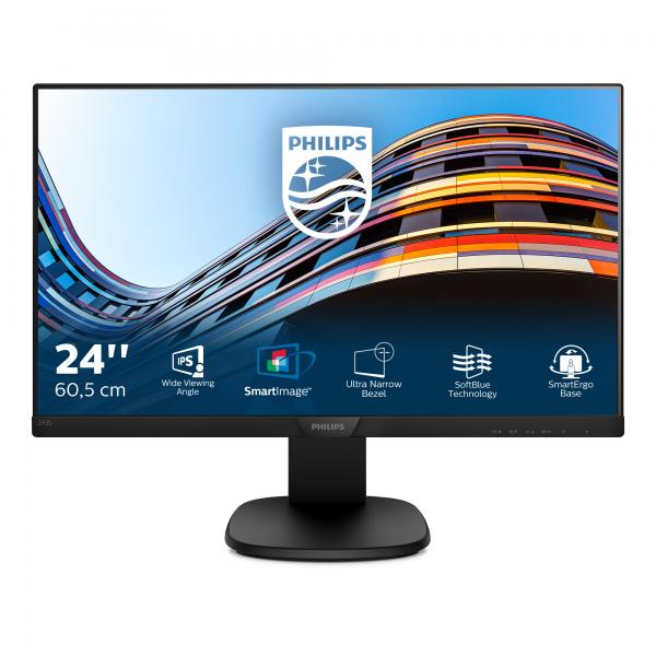 PHILIPS MONITOR 23,8, LED IPS 16:9 FHD 5MS 250 CDM, VGA/HDMI, PIVOT, MULTIMEDIALE [243S7EHMB]