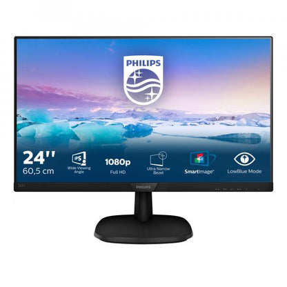 PHILIPS MONITOR 23,8, LED IPS FHD 5MS 250 CDM, VGA/DVI/HDMI, MULTIMEDIALE [243V7QDAB]