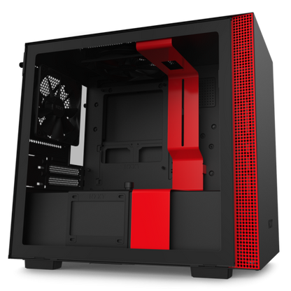 NZXT CASE H210I MID TOWER ATX MATTE BLACK/RED [CA-H210I-BR]