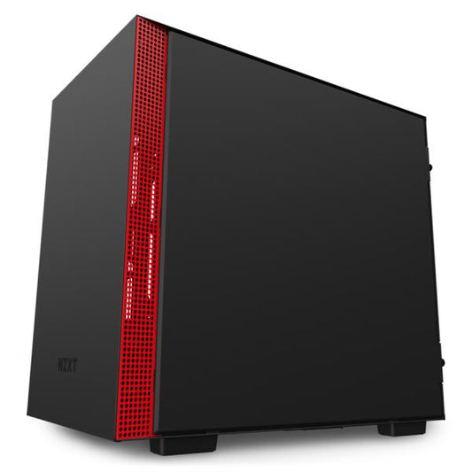 NZXT CASE H210I MID TOWER ATX MATTE BLACK/RED [CA-H210I-BR]