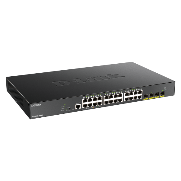 D-Link DGS-1250-28XMP switch di rete Gestito L3 Gigabit Ethernet (10/100/1000) Supporto Power over Ethernet (PoE) Nero [DGS-1250-28XMP]