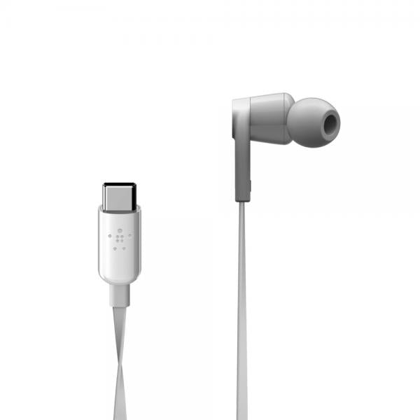 Belkin ROCKSTAR Cuffie Cablato In-ear Musica e Chiamate USB tipo-C Bianco [G3H0002BTWHT]