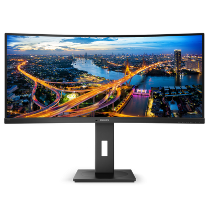 Philips B-Line - 34 inch - Curved - UltraWide Quad HD VA LED Monitor - 3440x1440 - USB-C Dock - HAS / RJ45 [346B1C/00]