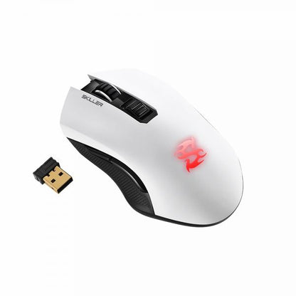 Sharkoon Skiller SGM3 ratón Derecho RF Inalámbrico+USB Tipo-A Óptico 6000 DPI [SKILLERSGM3WHITE]