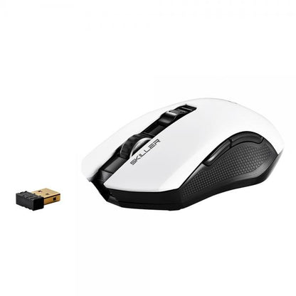 Sharkoon Skiller SGM3 ratón Derecho RF Inalámbrico+USB Tipo-A Óptico 6000 DPI [SKILLERSGM3WHITE]