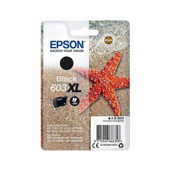 Epson Singlepack Black 603XL Ink [C13T03A14010]