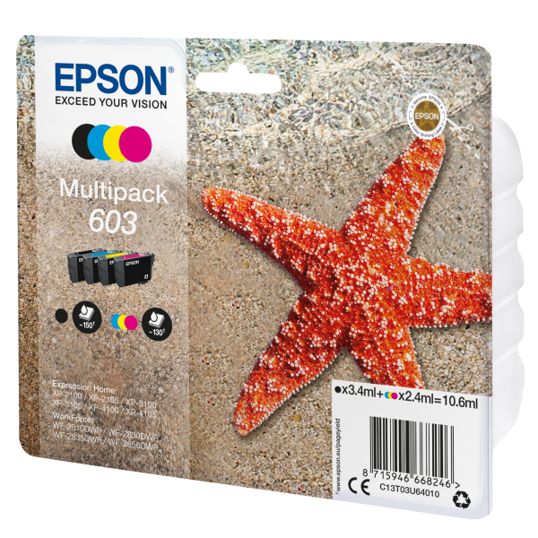 EPSON CARTUCCIA INCHIOSTRO MULTICOLOR NERO+COLORE INKJET STANDARD [C13T03U64010]