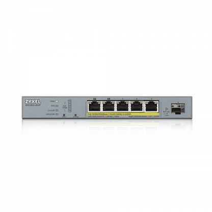 Zyxel GS1350-6HP-EU0101F switch di rete Gestito L2 Gigabit Ethernet (10/100/1000) Supporto Power over Ethernet (PoE) Grigio [GS1350-6HP-EU0101F]