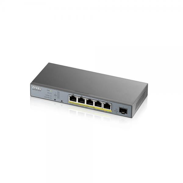 Zyxel GS1350-6HP-EU0101F switch di rete Gestito L2 Gigabit Ethernet (10/100/1000) Supporto Power over Ethernet (PoE) Grigio [GS1350-6HP-EU0101F]