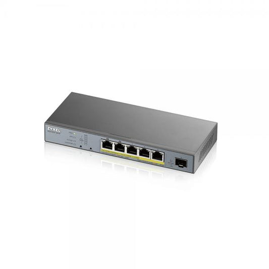 Zyxel GS1350-6HP-EU0101F switch di rete Gestito L2 Gigabit Ethernet (10/100/1000) Supporto Power over Ethernet (PoE) Grigio [GS1350-6HP-EU0101F]