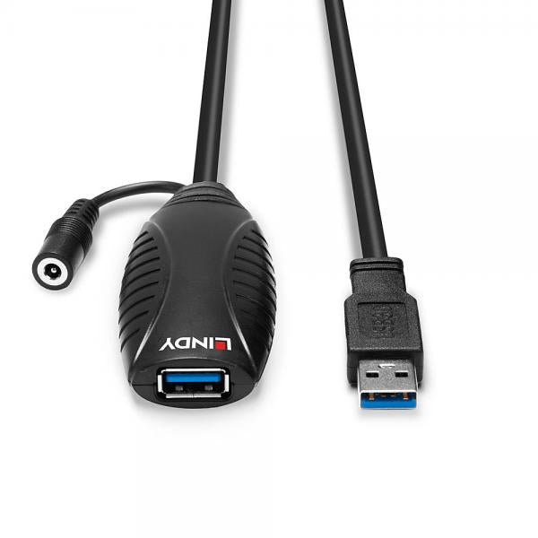 Lindy 43156 cavo USB 10 m USB 3.2 Gen 1 (3.1 Gen 1) USB A Nero [LINDY43156]