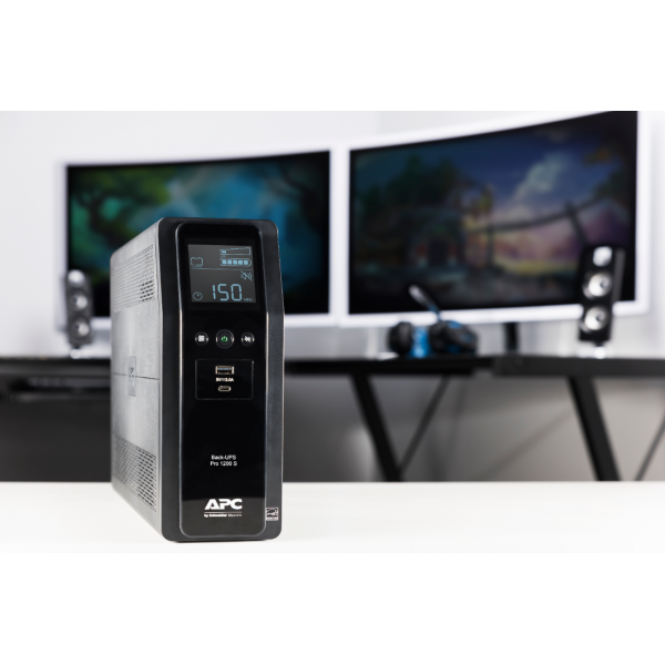 APC BACK UPS PRO BR 1200VA sistema de alimentación ininterrumpida (UPS) Línea interactiva 1,2 kVA 720 W 8 toma(s) AC [BR1200SI] 