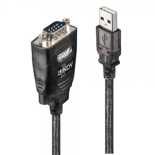 Lindy 42686 cavo seriale Nero 1,1 m USB tipo A DB-9 [LINDY42686]