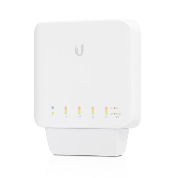 Ubiquiti - USW-Flex - UniFi 5 Port Layer 2 switch with 4 GbE PoE+ports, 1 GbE PoE++ input port for power, 46W total PoE availability USW-FLEX [USW-FLEX]