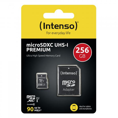 INTENSO MEMORY CARD MICRO SD 256GB UHS-I PREMIUM Up to 90 Mb/s [3423492]