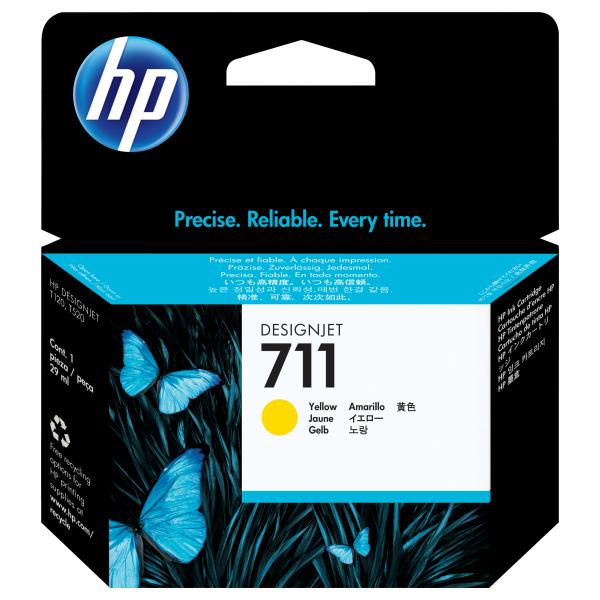 HP CART INK GIALLO PER PLOTTER T120 - T520 N. 711 [CZ132A]