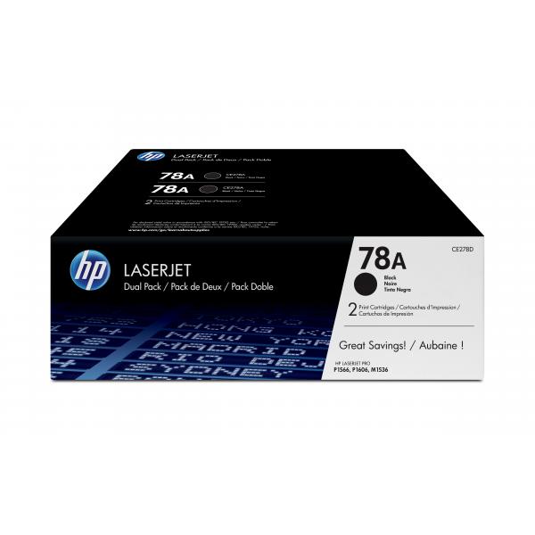 HP TONER NERO CE278A LASERJET SMART PRINT 2100 PAGINE (CONF 2 PZ) 78A [CE278AD]