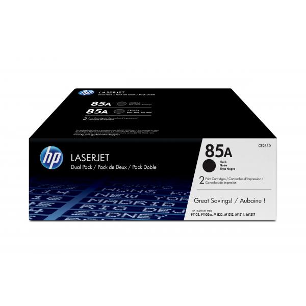 HP TONER NERO CONF.2 PZ CE285A PER LJ P1106/1102/1102W/M1132/M1212NF/M1217 [CE285AD]