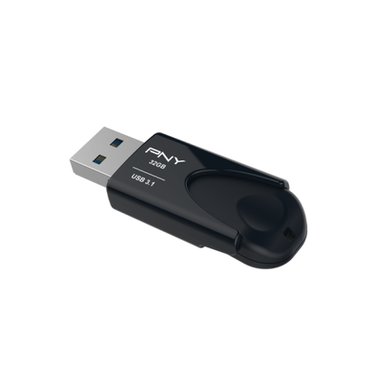 PNY Unidad Flash USB Attache 4 32GB USB Tipo A 3.2 Gen 1 (3.1 Gen 1) Negro [FD32GATT431KK-EF] 