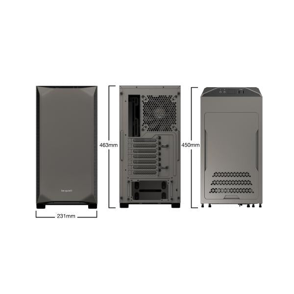 BE QUIET! CASE ATX PURE BASE 500 METALLIC GRAY, 2XUSB 3.2, 7 SLOT ESPANSIONE, 2X3.5/5X2.5 DRIVE [BG036]