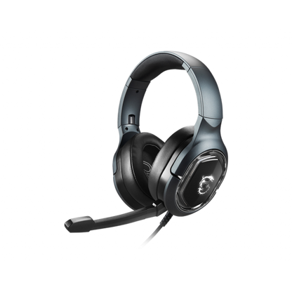 MSI IMMERSED GAMING HEADSET GH50, IN-LINE VOLUME AND MIC CONTROL, REMOVABLE MICROPHONE, 3.5MM JACK, BLACK COLOR [S37-0400020-SV1] 