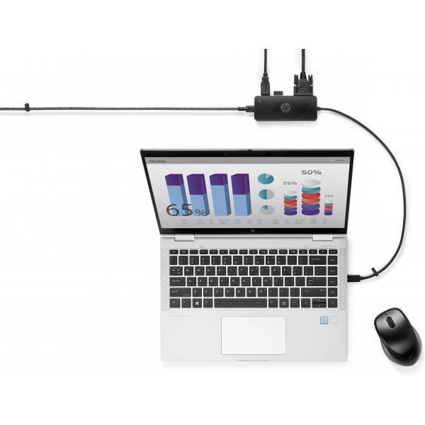 HP TRAVEL HUB DOCKING G2 1XHDMI 1XVGA 2XUSB-A 3.0 CHARGING PORT [7PJ38AA]