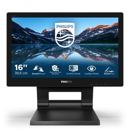 Philips 162B9T/00 Monitor PC 39,6 cm (15.6") 1366 x 768 Pixel HD LCD Touch screen Nero [162B9T/00]