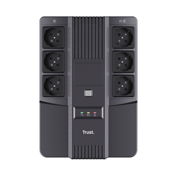 Trust Maxxon Uninterruptible Power Supply (UPS) 0.8 kVA 6 AC Socket(s) [23326]