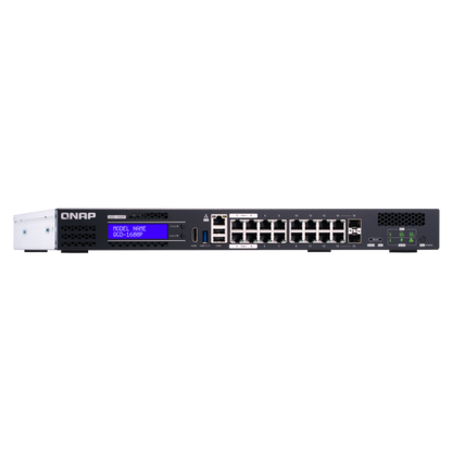 QNAP QGD-1600P Gestito Gigabit Ethernet (10/100/1000) Supporto Power over Ethernet (PoE) 1U Nero, Grigio [QGD-1600P-4G]