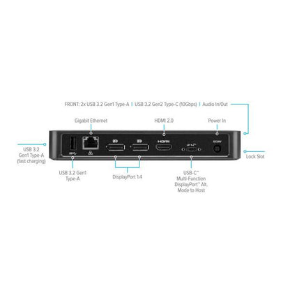 Targus USB-C Multi-Function DisplayPort Alt. Mode Triple Video Docking Station with 85W Power [DOCK430EUZ]