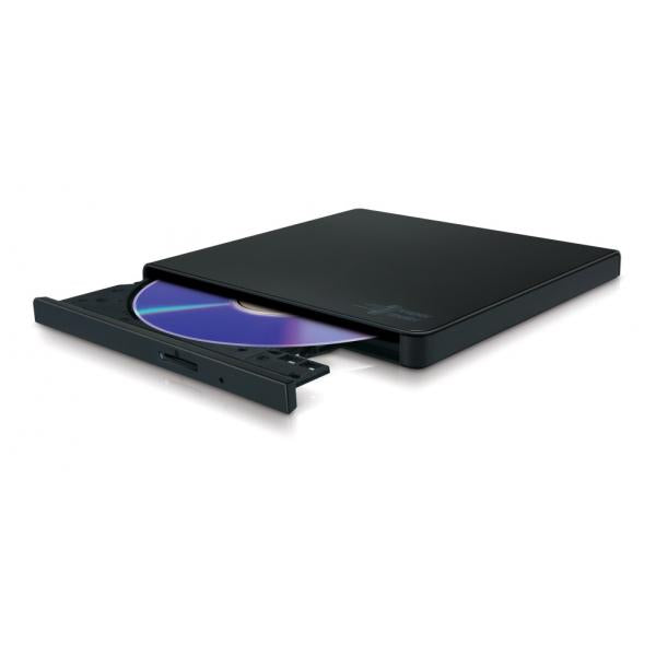 LG MASTERIZZATORE ESTERNO DVD ULTRASLIM PORTABLE USB 8XDVDR WRITE 24X CD WRITE BLACK [GP57EB40]