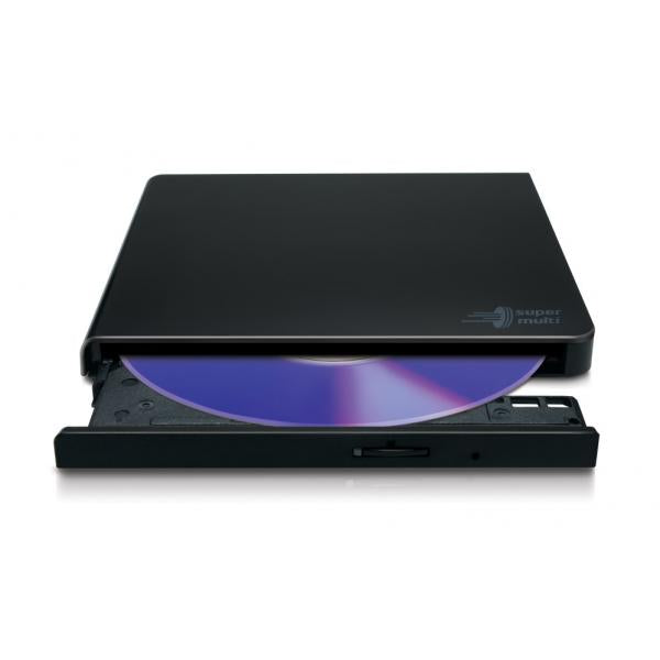 LG MASTERIZZATORE ESTERNO DVD ULTRASLIM PORTABLE USB 8XDVDR WRITE 24X CD WRITE BLACK [GP57EB40]