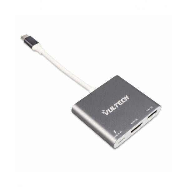 ADAPTADOR VULTECH TIPO-C 1 HDMI 1 USB 3.0 1 PD [ATC-01]