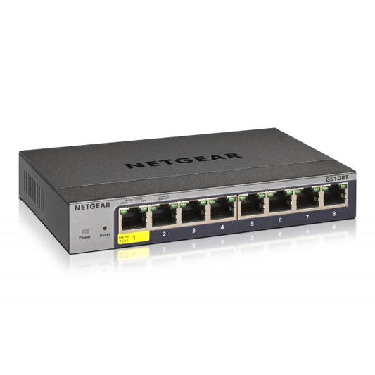 NETGEAR GS108Tv3 Managed L2 Gigabit Ethernet (10/100/1000) Gray [GS108T-300PES] 