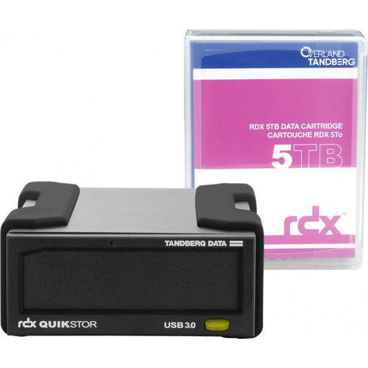 TANDBERG KIT DISPOSITIVO ESTERNO RDX USB3+ AUTOALIMENTATO CON CARTUCCIA BACKUP 5TB (SUPPORTO WINDOWS [8882-RDX]