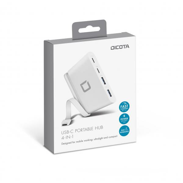 DICOTA HUB USB-C Portátil 4 en 1 [D31731] 