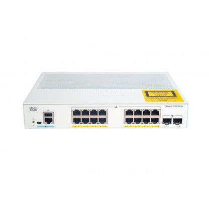 Conmutador de red Cisco Catalyst C1000-16T-2G-L Administrado L2 Gigabit Ethernet (10/100/1000) Gris [C1000-16T-2G-L] 