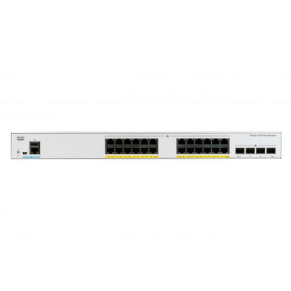 Conmutador de red Cisco Catalyst C1000-24FP-4X-L Gestionado L2 Gigabit Ethernet (10/100/1000) Compatible con alimentación a través de Ethernet (PoE) Gris [C1000-24FP-4X-L] 