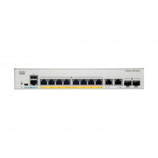 Cisco Catalyst C1000-8P-2G-L switch di rete Gestito L2 Gigabit Ethernet (10/100/1000) Supporto Power over Ethernet (PoE) Grigio [C1000-8P-2G-L]