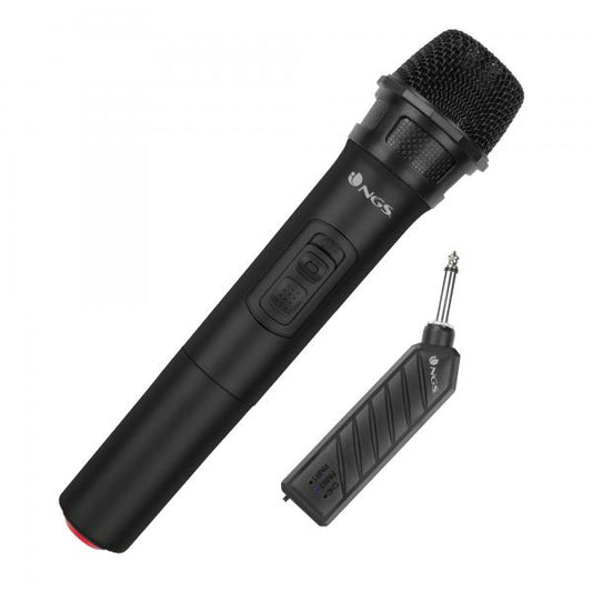 NGS MICROFONO WIRELESS SINGER AIR BATTERIE 2XAA, 6 ORE, INCLUSO DI BATTERIA RICARICABILE 400 mAh FI [SINGERAIR]