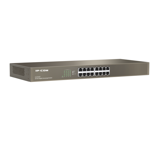 IP-COM Networks Conmutador de red G1016G Gigabit Ethernet L2 no administrado (10/100/1000) 1U Bronce [G1016G] 