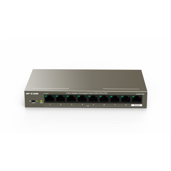 IP-COM SWITCH UNMANAGED POE 9 PORT, 8 POE [G1109P-8-102W]