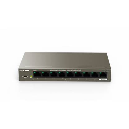 IP-COM SWITCH UNMANAGED POE 9 PORT, 8 POE [G1109P-8-102W]