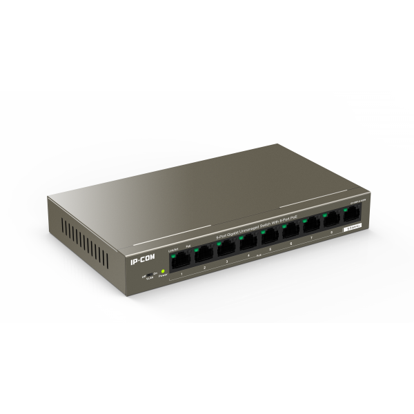 IP-COM SWITCH UNMANAGED POE 9 PORT, 8 POE [G1109P-8-102W]