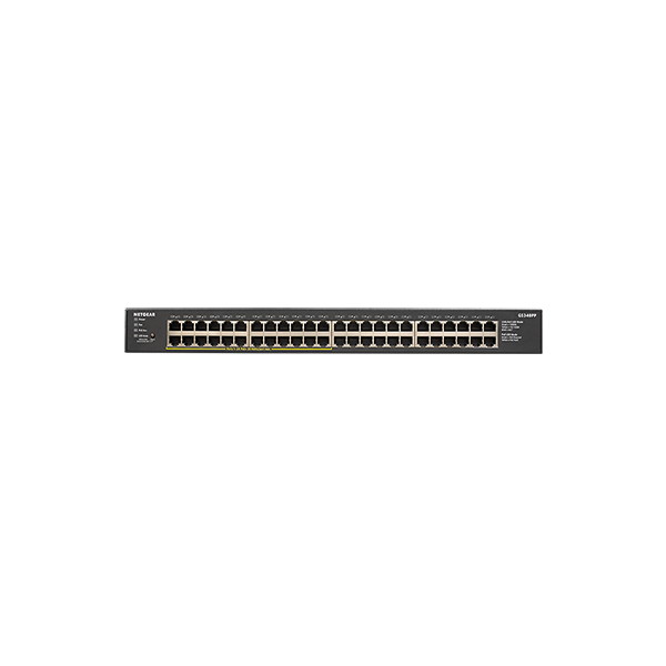 NETGEAR GS348PP Non gestito Gigabit Ethernet (10/100/1000) Supporto Power over Ethernet (PoE) Nero [GS348PP-100EUS]