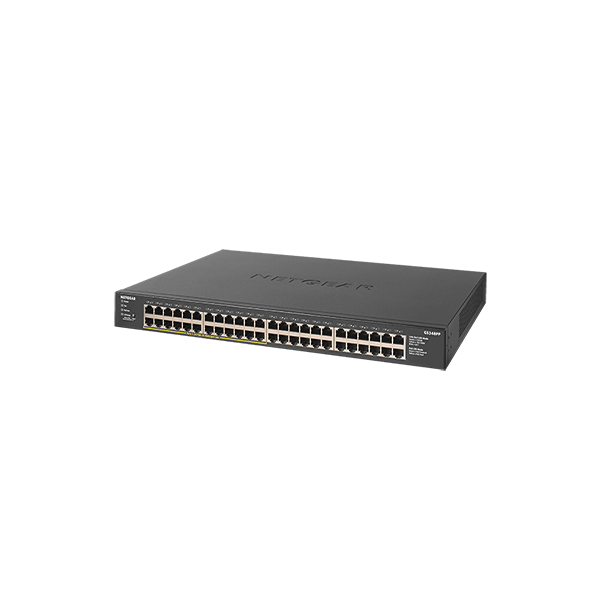 NETGEAR GS348PP Non gestito Gigabit Ethernet (10/100/1000) Supporto Power over Ethernet (PoE) Nero [GS348PP-100EUS]